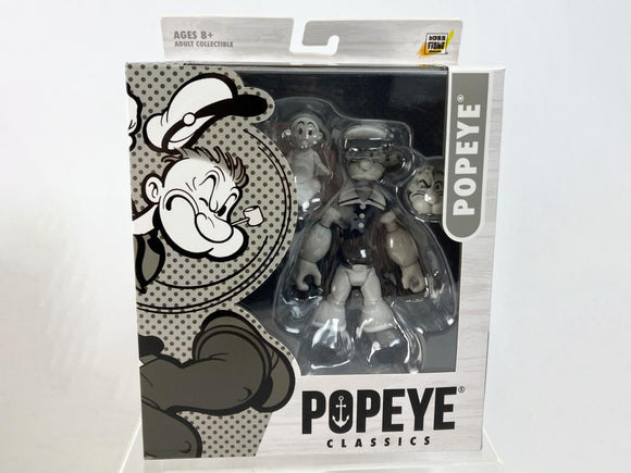 Popeye w/ Swee'Pea Classics Black & White BBTS EXCLUSIVE Figure