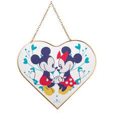 Mickey & Minnie Mouse in Heart Suncatcher
