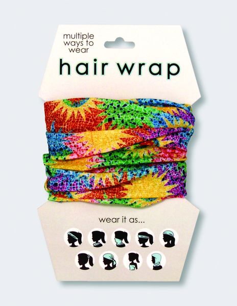 Tie Dye Colour Burst Hair & Face Wrap