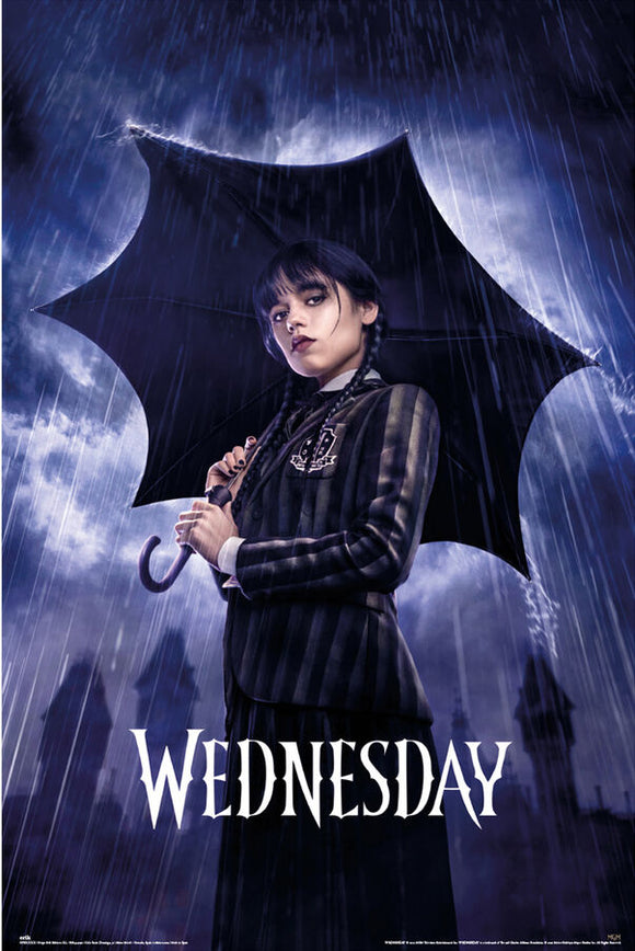 Addams Family Wednesday Umbrella 24x36 Poster