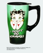 Betty Boop "I Don't Do Mornings" Travel Mug