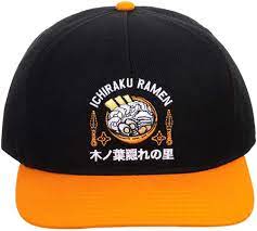 Naruto Ichiraku Black & Orange Bill Snapback Hat