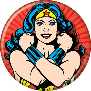 Wonder Woman - Arms Crossed Button