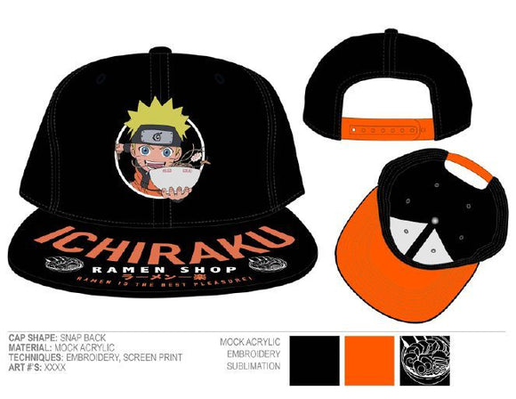 Naruto Sublimated Bill Ichiraku Snapback Hat