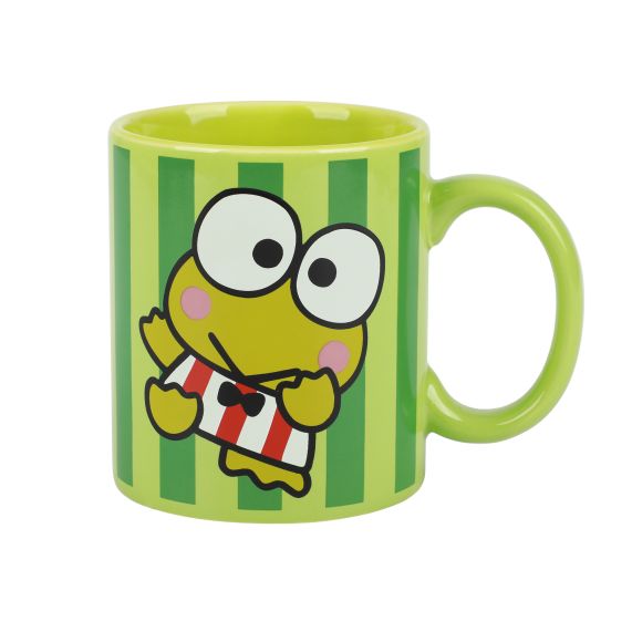 Hello Kitty Kuropi Green Stripes 16oz Ceramic Mug