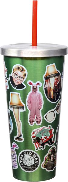 Christmas Story Sticker Style Stainless Steel Cup