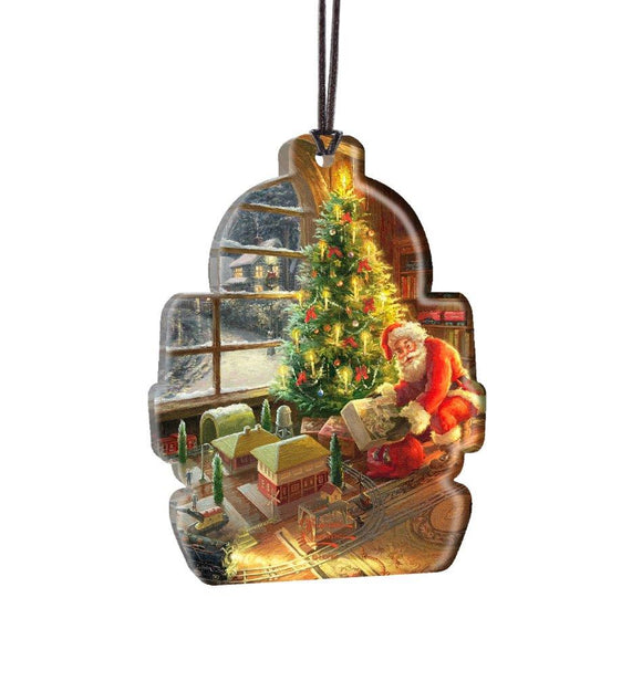 Thomas Kinkade Lionel-Santa's Special Delivery Acrylic Ornament