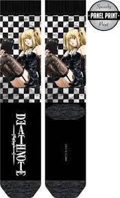 Death Note - Misa Checkerboard Logo Knit Crew Socks