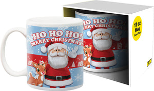 Rudolph & Santa "Merry Christmas!" 11oz Ceramic Mug