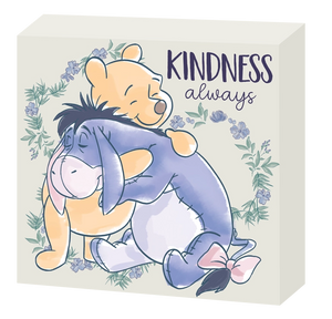 Winnie The Pooh & Eeyore 6x6" "Kindness Always" Wood Box Sign