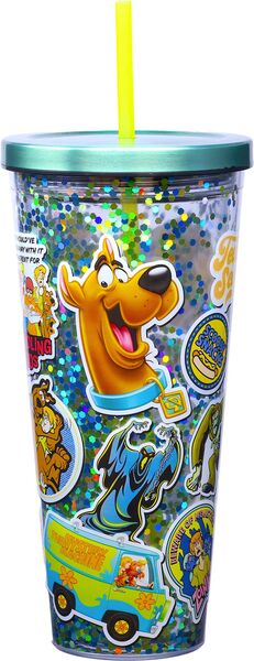 Scooby-Doo 32oz Sticker Print Glitter Cup