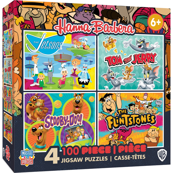 Hannah Barbera 4pk of 100pc Puzzles