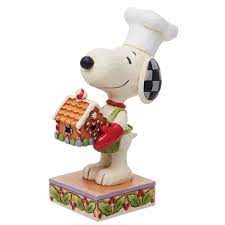 Peanuts Snoopy Holding Gingerbread House Jim Shore