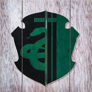 Harry Potter Slytherin Shield Wood Sign