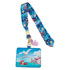Loungefly Little Mermaid 35th Anniversary Life Is The Bubbles Lanyard with Cardholder