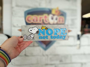 Peanuts "Nope Not Today" Desk Sign