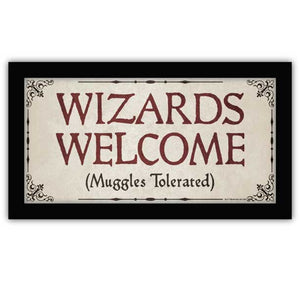 Harry Potter Wizards Welcome 10x18" Framed Gel Coat Wall Art