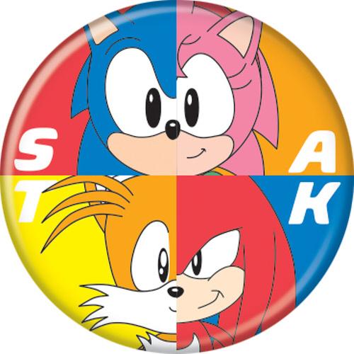 Sonic the Hedgehog - Sonic, Amy Rose, Tails & Knuckles Button