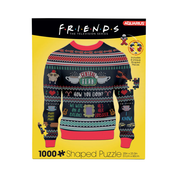 Friends Ugly Christmas Sweater Shaped 1000pc Puzzle