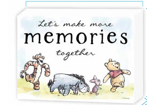 Winnie The Pooh Group "Memories" 5x7x1.5" Wood Box Sign