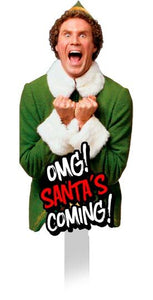 Elf "Santa's Coming!" Yard Sign