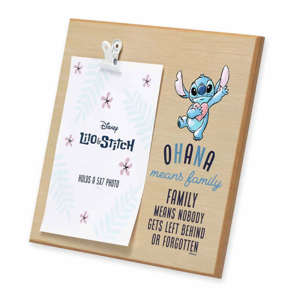 Stitch Ohana Means Family Wooden Picture Frame