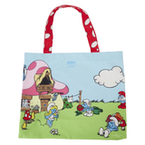 Loungefly Smurfs Village Life Canvas Tote Bag