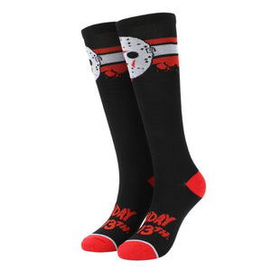 Friday the 13th Jason Mask with Stripes Socks