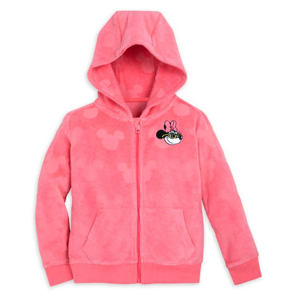 Minnie Mouse Burnout Zip Hoodie for Girls (Size 5/6)