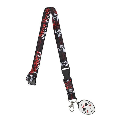 Friday the 13th Jason Voorhees Lanyard with Jason Mask Rubber Charm