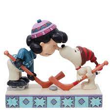 Peanuts Snoopy & Lucy Playing Hockey Jim Shore