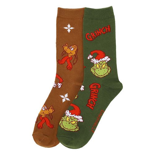 Grinch & Max 2pk Socks
