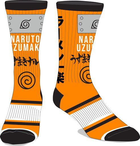 Naruto - Uzumaki with Kanji Crew Socks