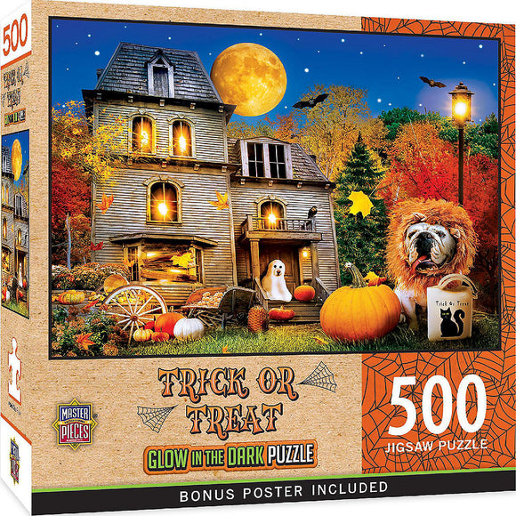 Trick or Treat 500 pc Glow Puzzle