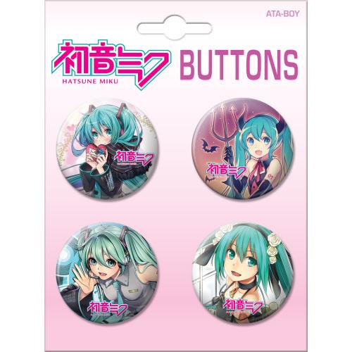 Hatsune Miku 4pc Button Set #2