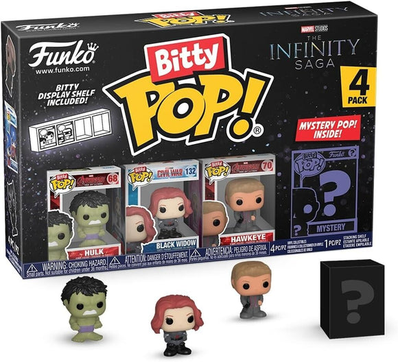 Bitty POP! Marvel Hulk, Black Widow, Hawkeye