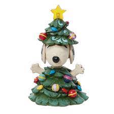 Peanuts Snoopy as Christmas Tree with Light Up Star Jim Shore