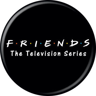 Friends - Logo On Black Button
