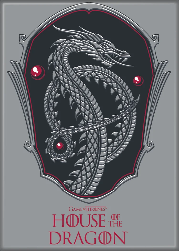 House of Dragons Silver Dragon Sigil Magnet