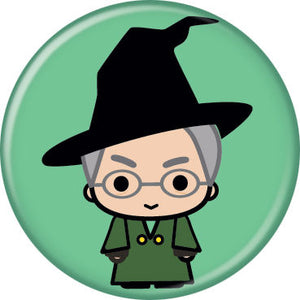 Harry Potter - Chibi Minerva On Green Button
