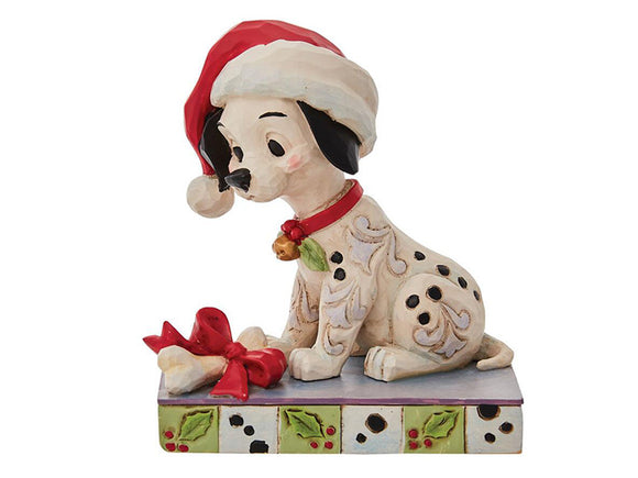 101 Dalmations Lucky with Santa Hat Jim Shore