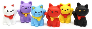 Lucky Cat Erasers