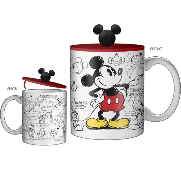 Mickey Mouse Heritage Sketch 18oz Mug w/Lid