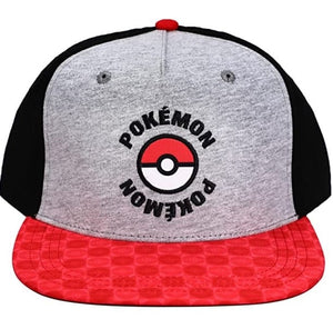 Pokemon - Grey and Red Pokeball Hat - Youth
