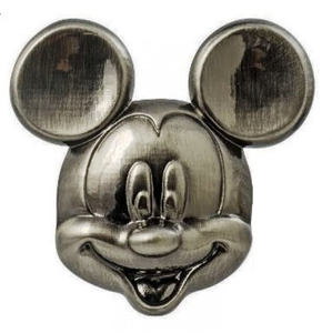 Mickey Head Pewter Lapel Pin