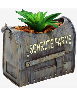 The Office Schrute Farms Mailbox Faux Succulent Planter Box Lunch Exclusive