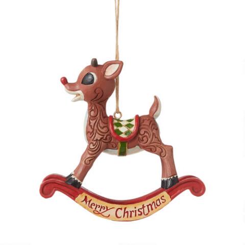 Rudolph as Rocking Horse Jim Shore Ornament