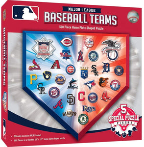 MLB Teams Home Plate Shaped 500pc Puzzle