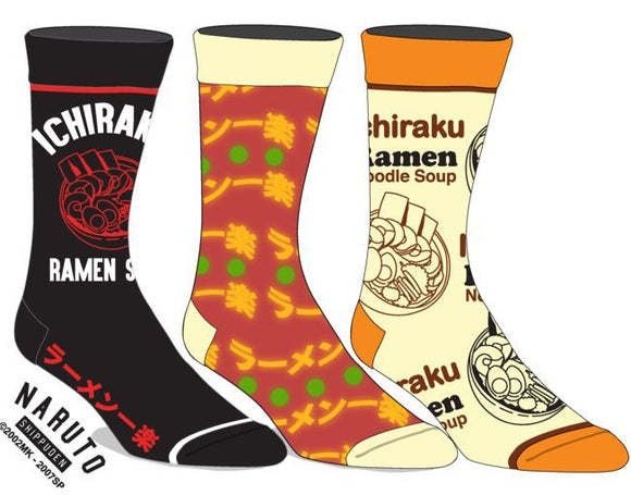 Naruto Ramen 3pk Socks