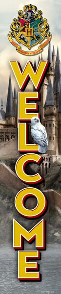 Harry Potter Hogwarts with Hedwig Welcome Porch Sign